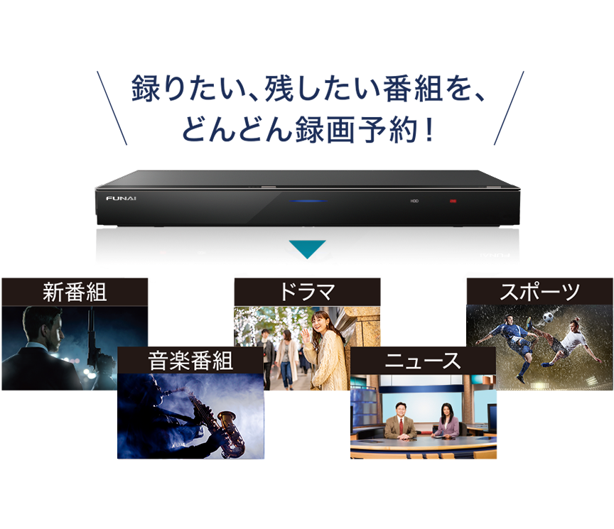 たくさん録画しても観たい番組がすぐ探せる！