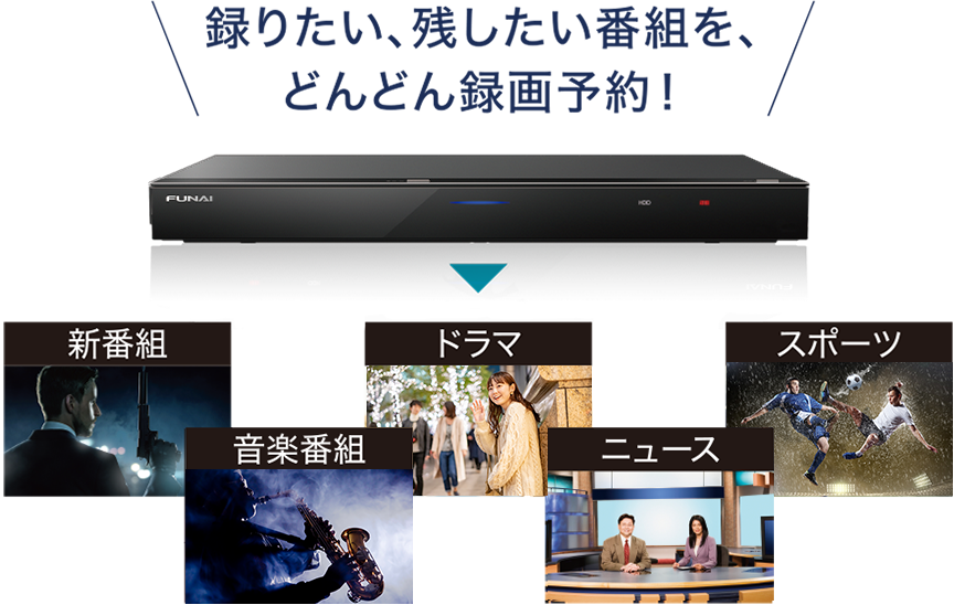 たくさん録画しても観たい番組がすぐ探せる！
