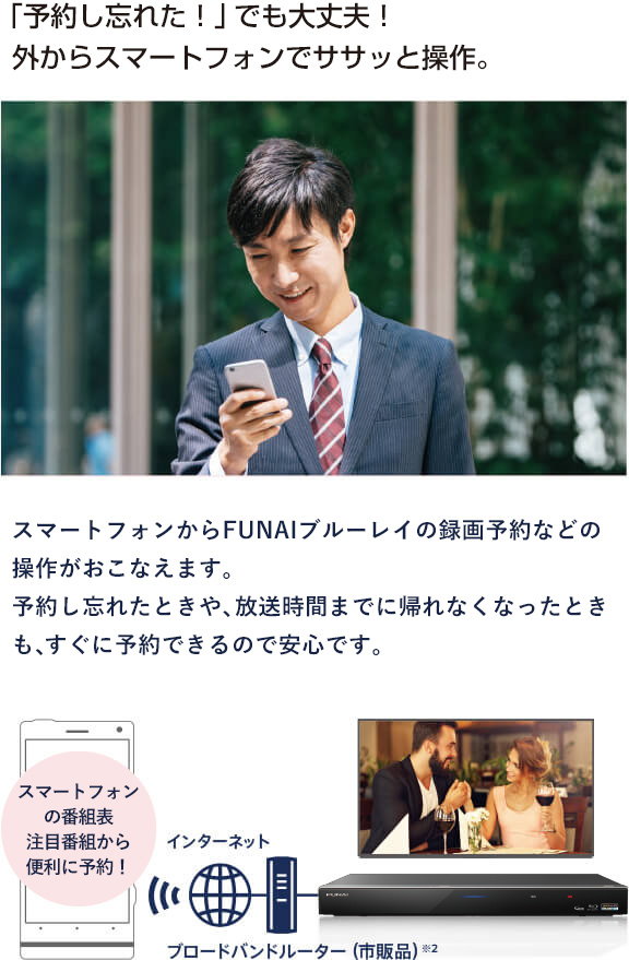  ｢予約し忘れた！｣でも大丈夫！外からスマホでササッと操作。