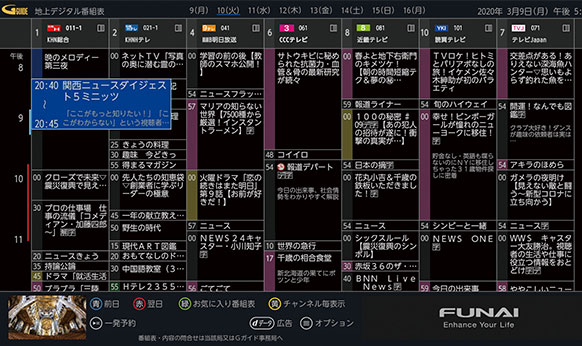 番組情報が拡大表示
