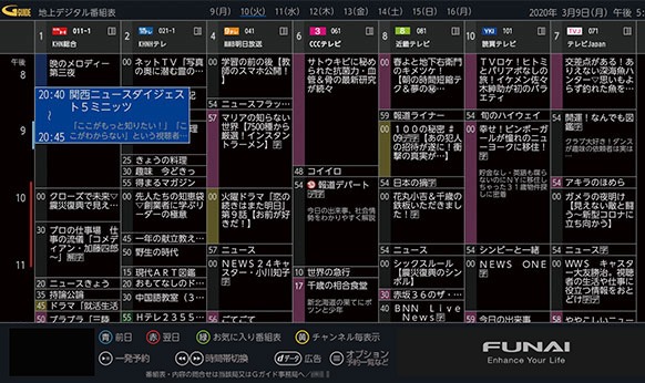 番組情報が拡大表示